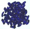 50 10mm Cobalt Angel Wing Beads